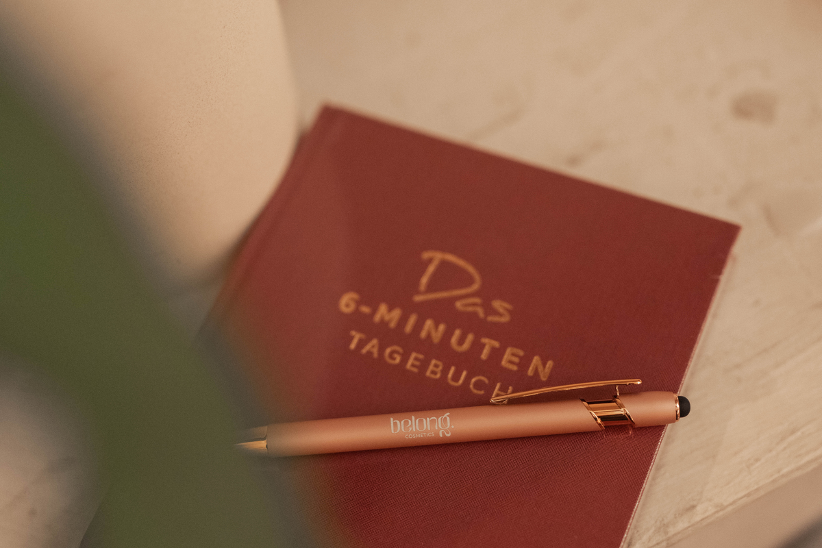 Journaling Event 6-Minuten-Tagebuch und Stift