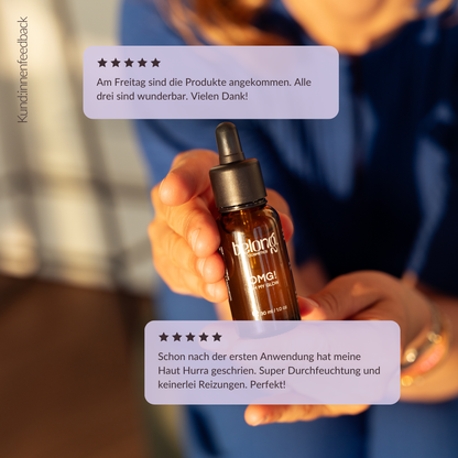Geschenkset: Bundle WTF! + OMG! + BFF! + BRB!: Cleanser | Serum | Gesichtsfluid | Kosmetiktasche