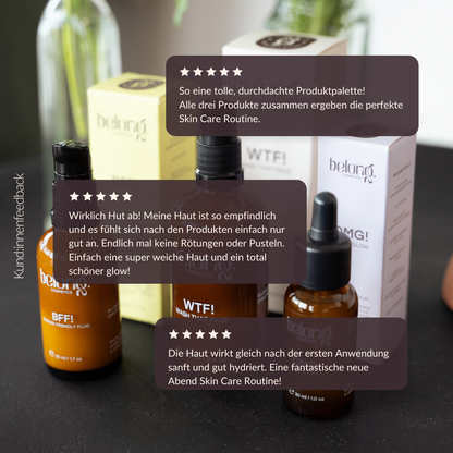 Kundenbewertungen mit 5 Sternen für das belong. cosmetics Bundle Set 2